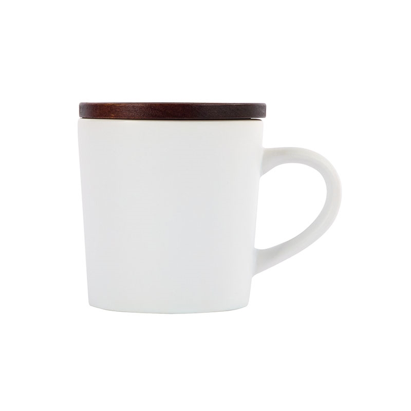 Copenhagen 16 oz. Ceramic Mug w/ Wood Lid 8