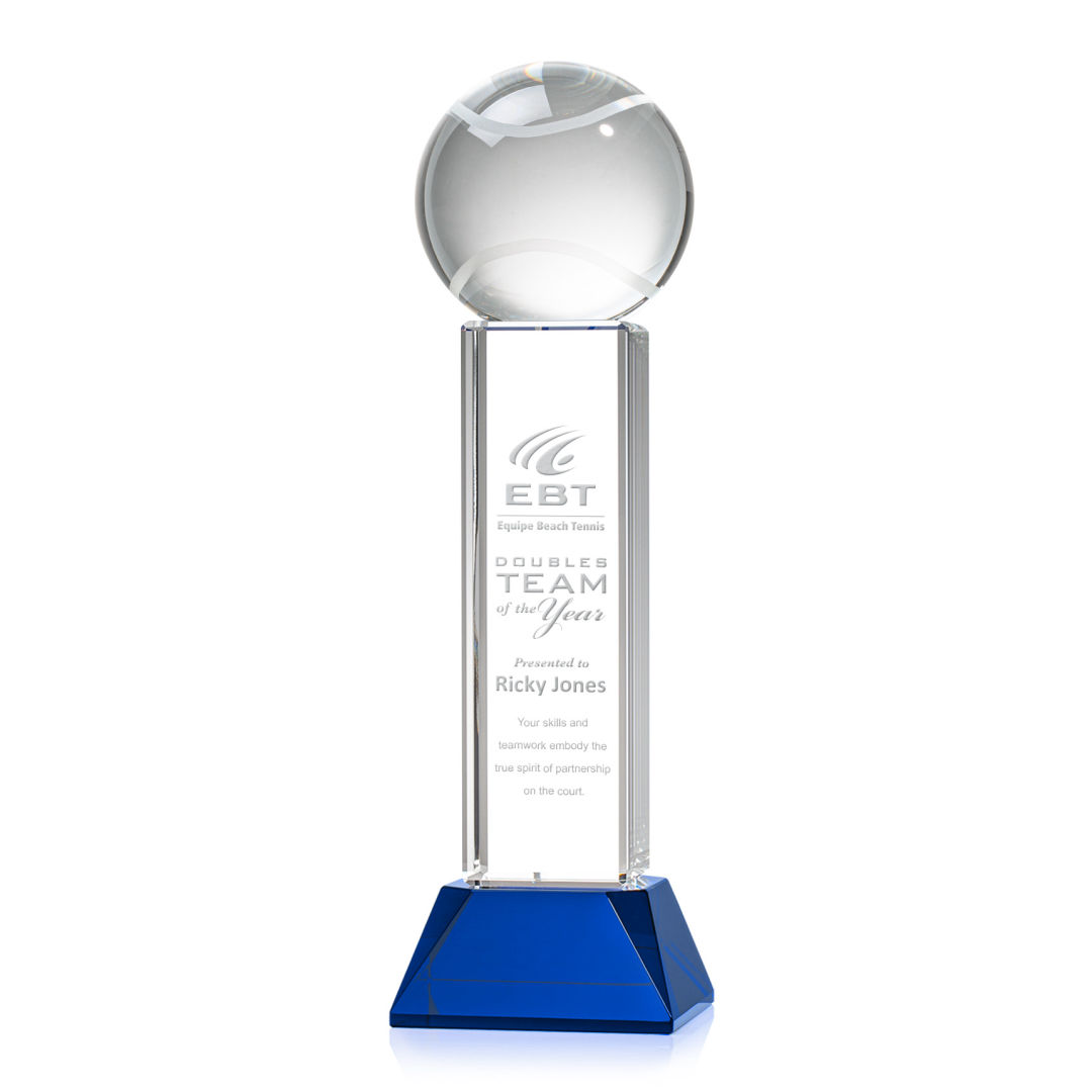 Tennis Ball Award on Stowe Base - Blue 11