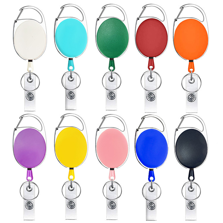 Retractable Badge Holder Carabiner Reel Clip 2