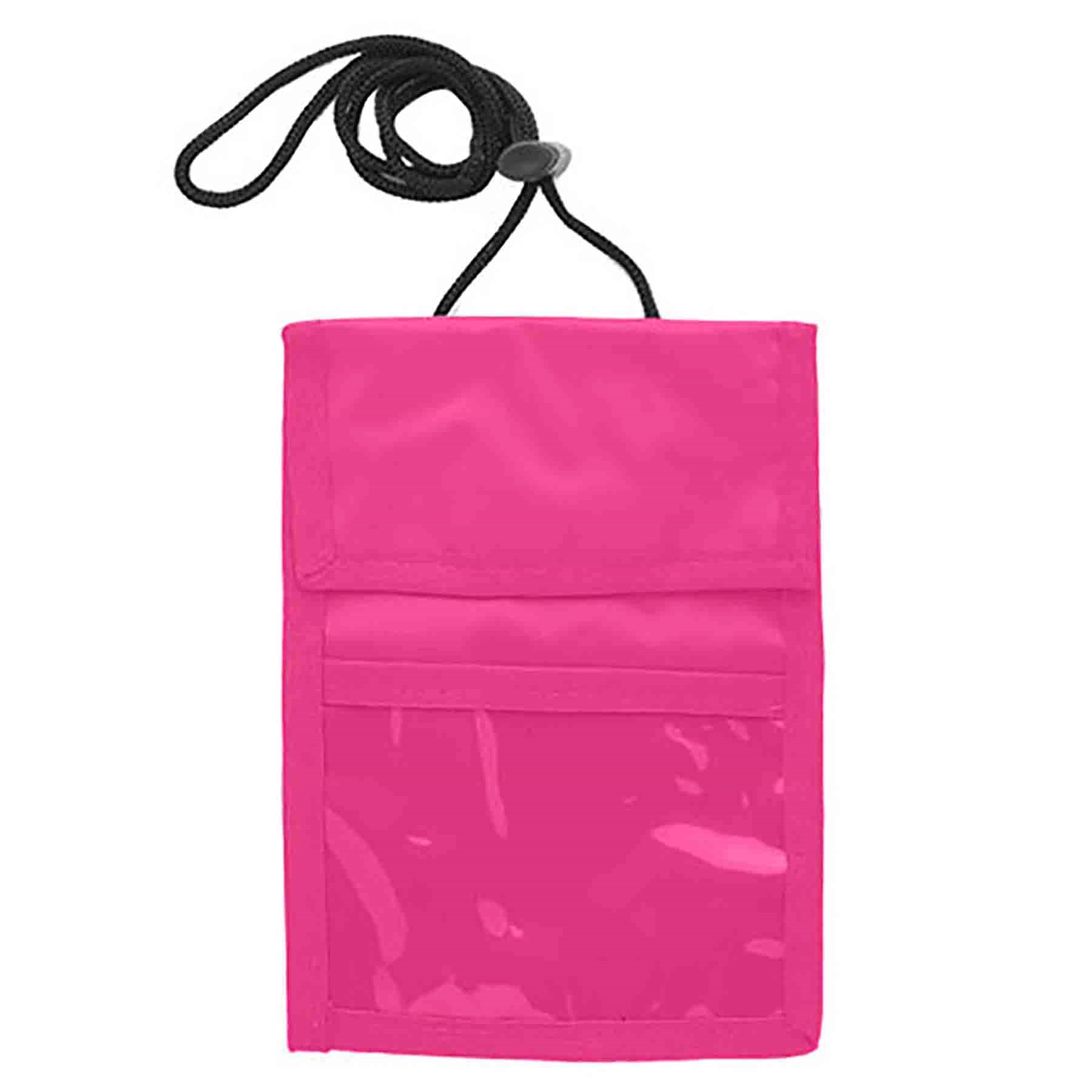 Large Badge Holder Neck Wallets With Clear Display Window 5