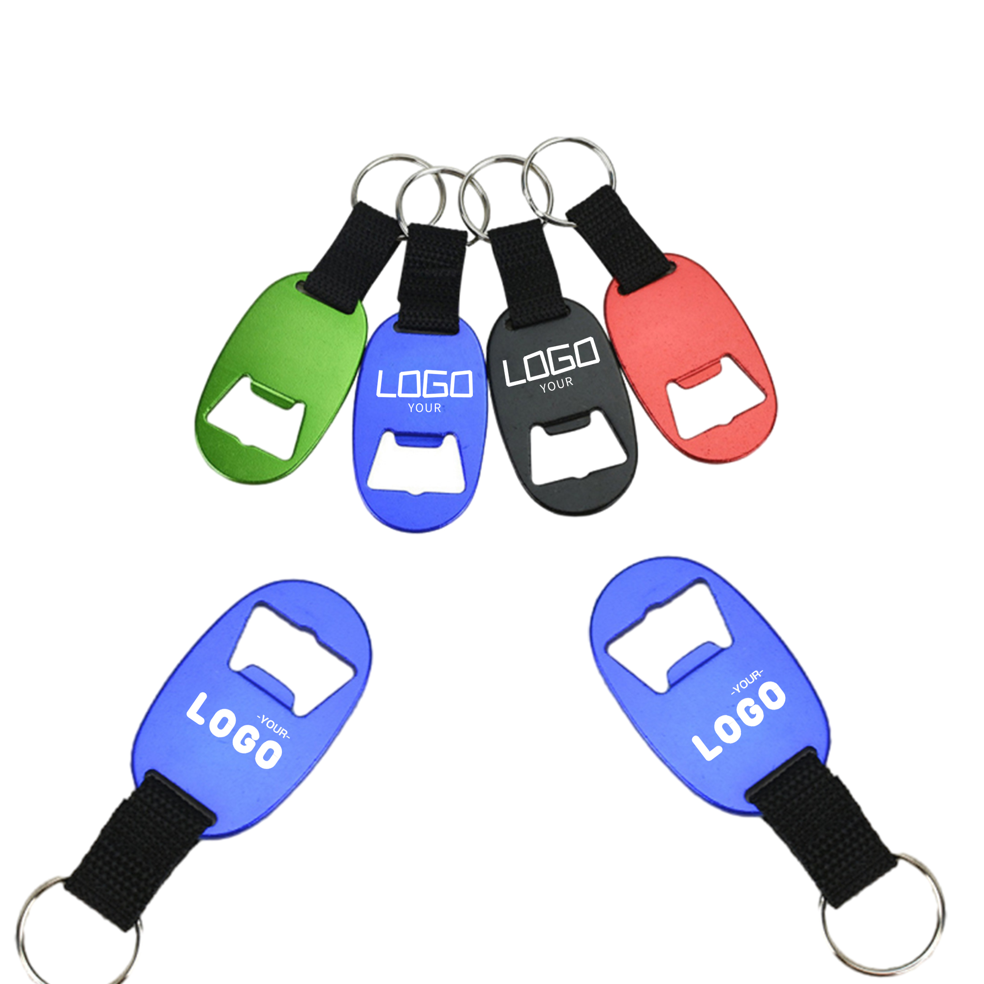 Mini Metal Oval Bottle Opener Keychain 2