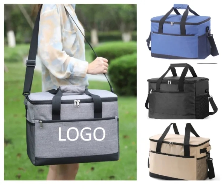 Insulated Lunch Tote Bag Dual Compartment Leak Proof Custom Logo Reusable 6