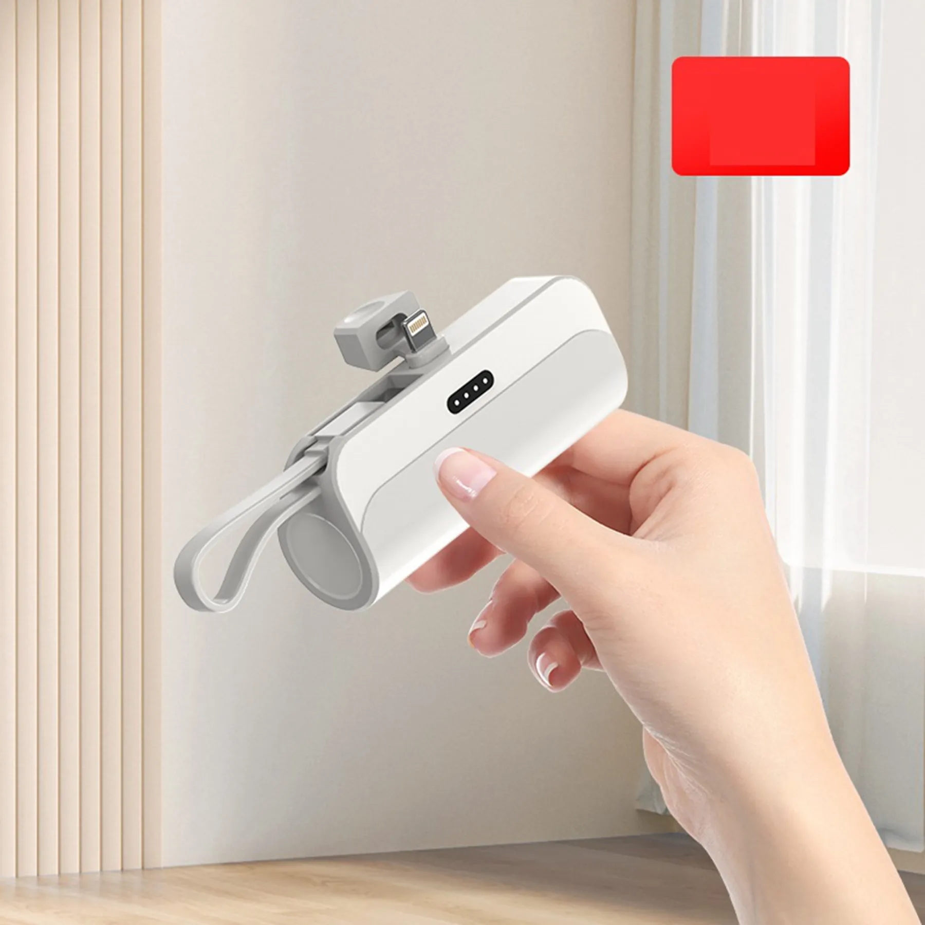 2 in 1 Pocket Keychain Emergency Powerbank with Cable 4
