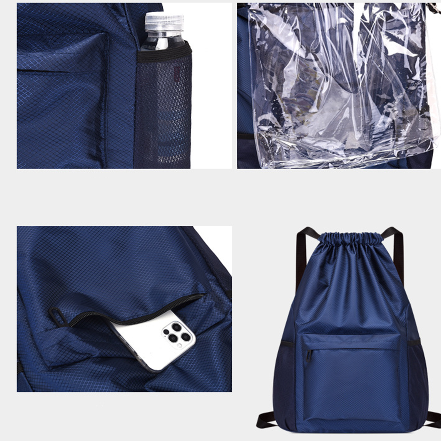 Sports Gym Drawstring Bag String Backpack 4