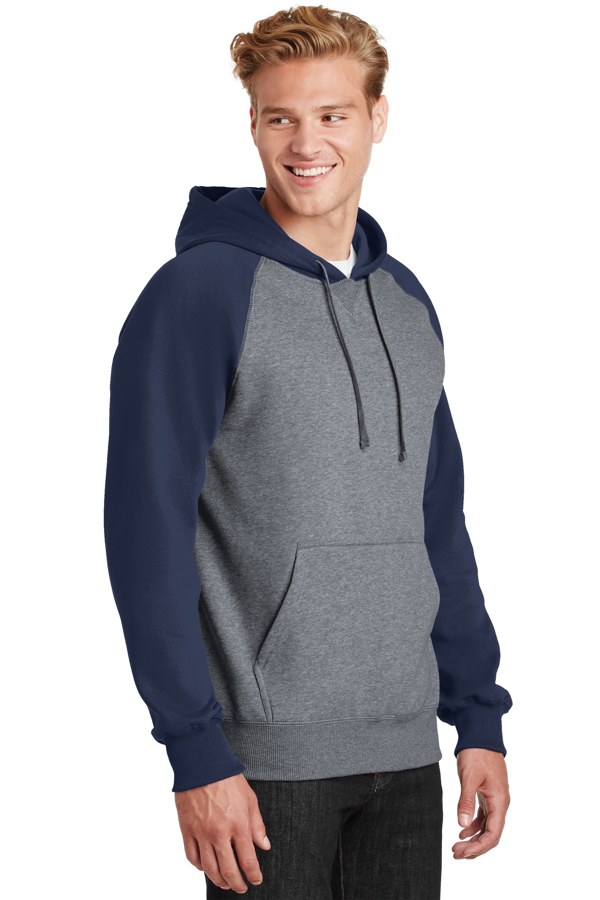 Sport-Tek Raglan Colorblock Pullover Hooded Sweatshirt. ST267 19