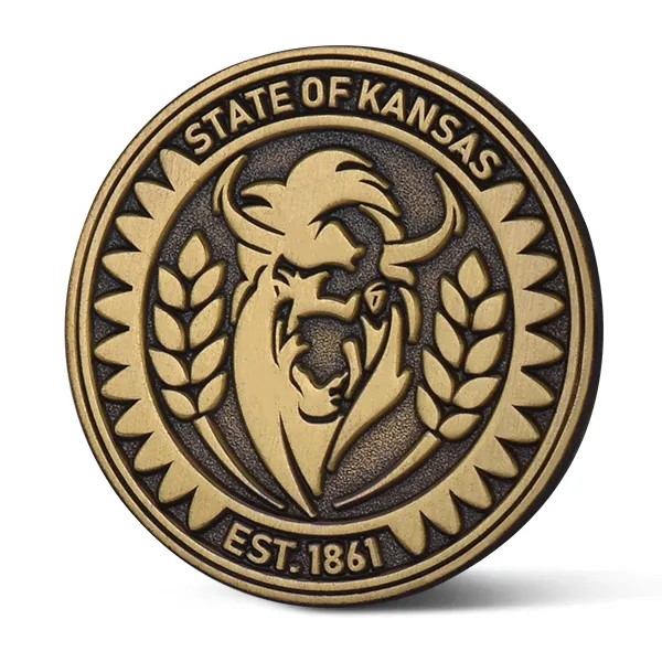 1 1/4" Die Struck Antique Pin 1