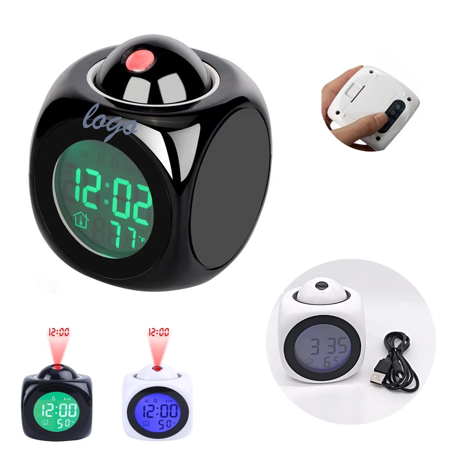 Digital Alarm Clock With Multifunctional LED Projection 4