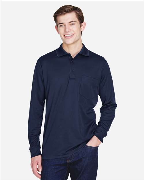 Men's Pinnacle Performance Long Sleeve Piqué Polo with Pocket - 88192P 26
