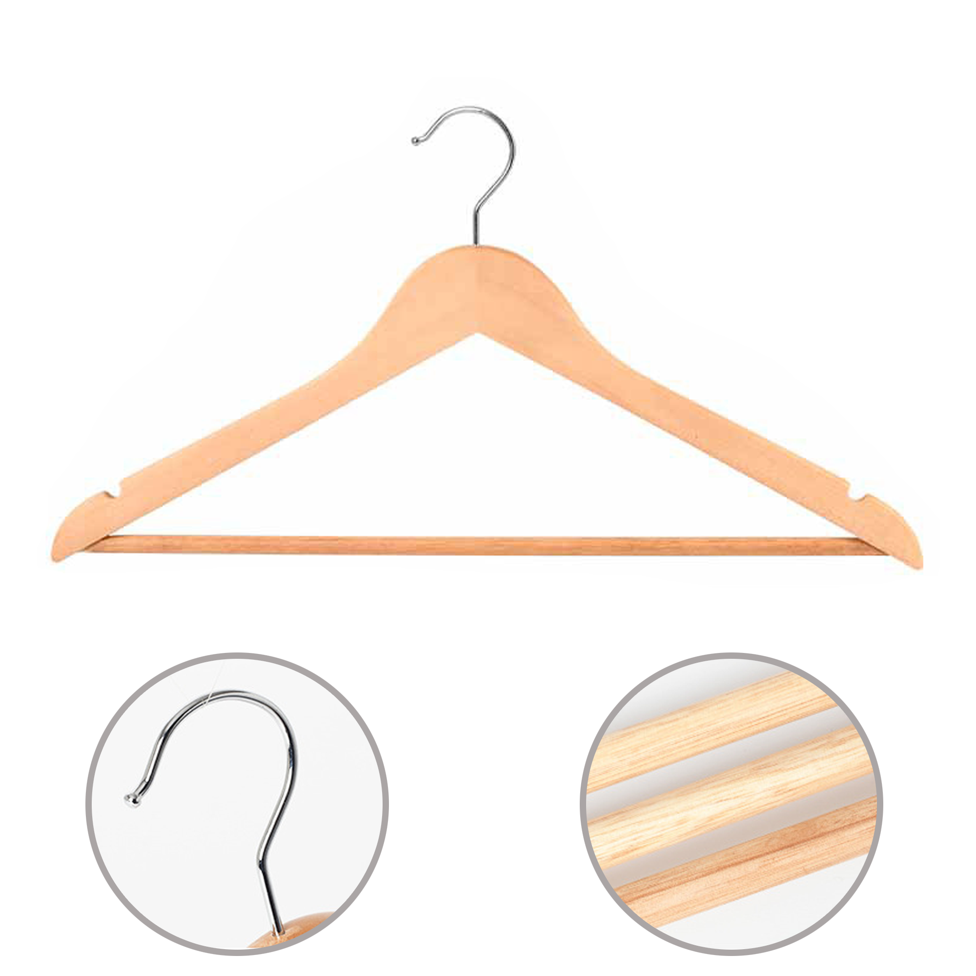 Premium Wooden Clothing Hangers 2