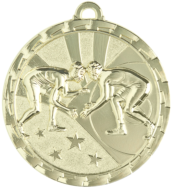 Wrestling Bright Medal, 2" 1