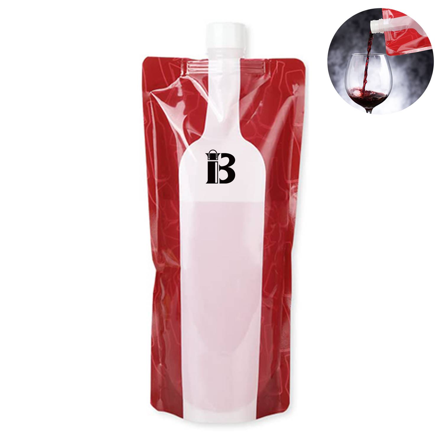 Foldable Liquor Beverages Wine Bottle Drink Pouches 3