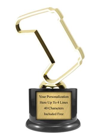 Trophy: 7", 3.5" black round base, Esports Gold 2