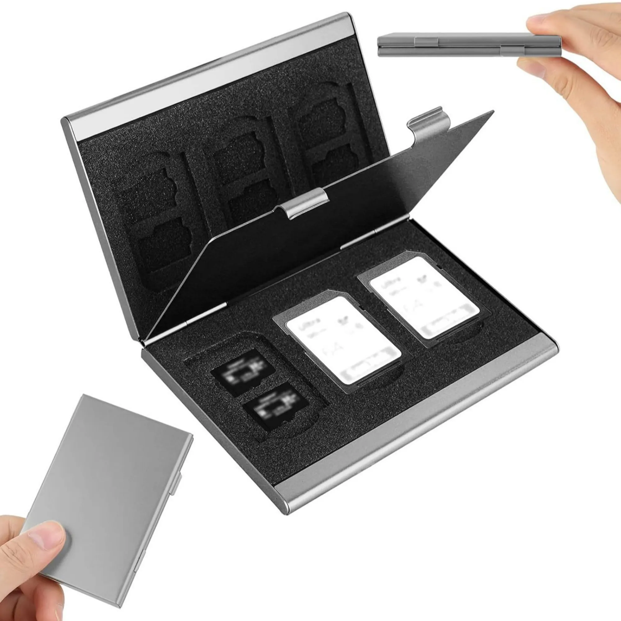 High - End Aluminum Alloy Metal Memory Card Storage Box 5
