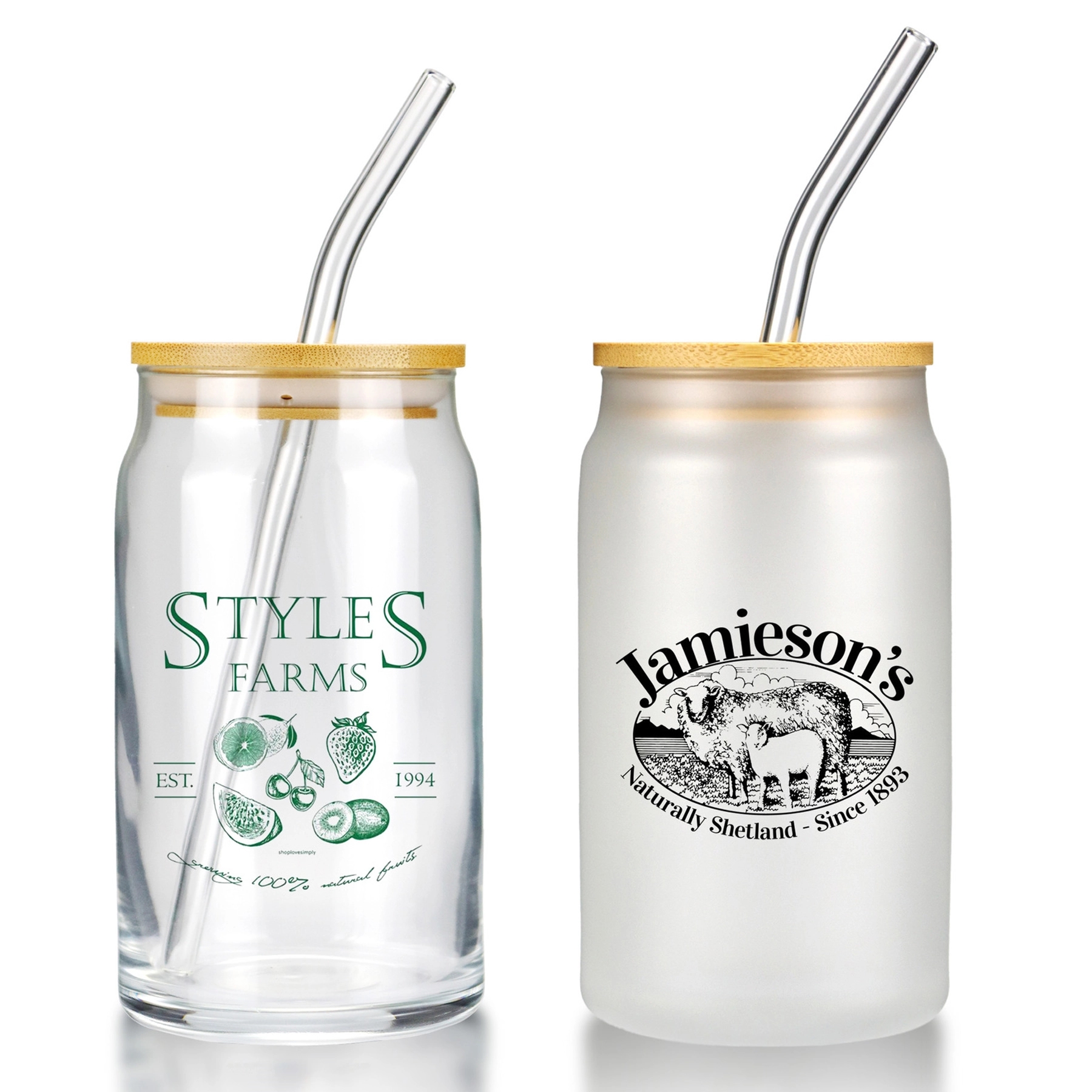 Glass Mason Jar Drink Cup 4