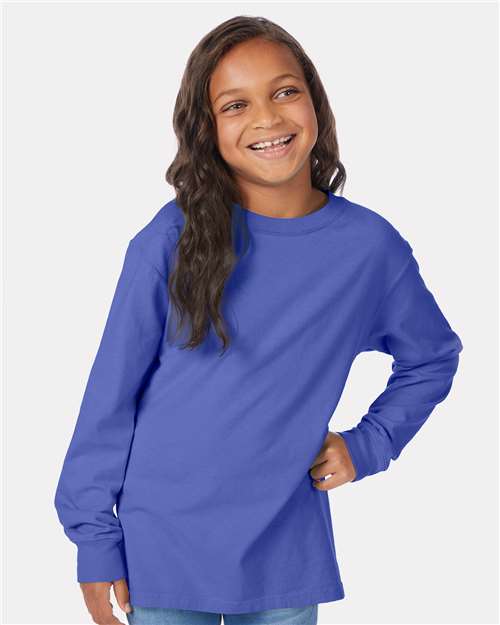Youth Garment-Dyed Long Sleeve T-Shirt - GDH275 54