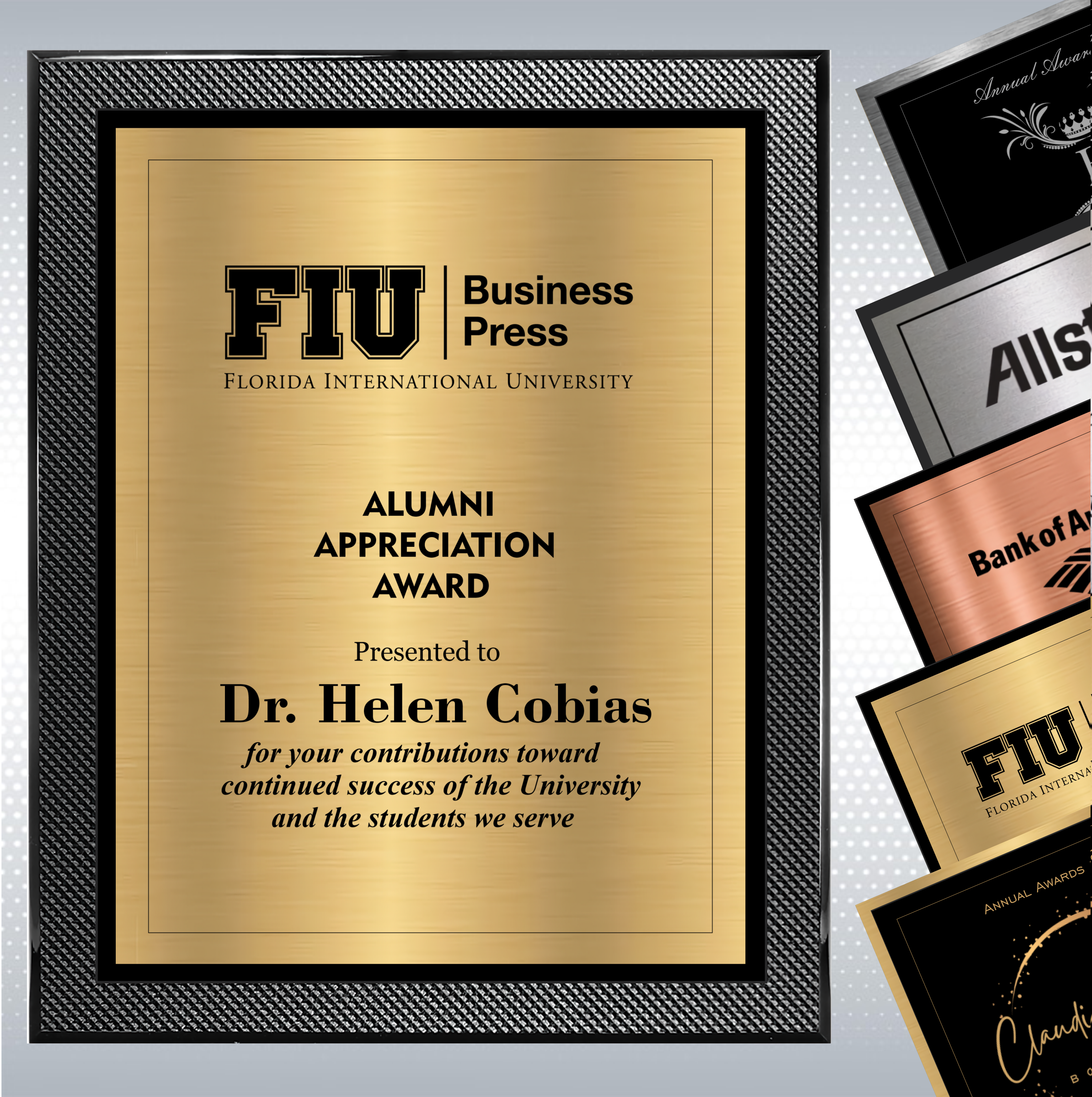 Piano Carbon Fiber Finish Plaque w/Choice of Double Plate 5