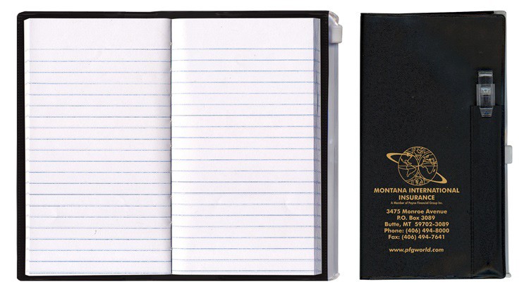 Tally Book Zip Back Planner w/ Clear Pen and Zip-Lock Pocket - Solid Color Cover 6