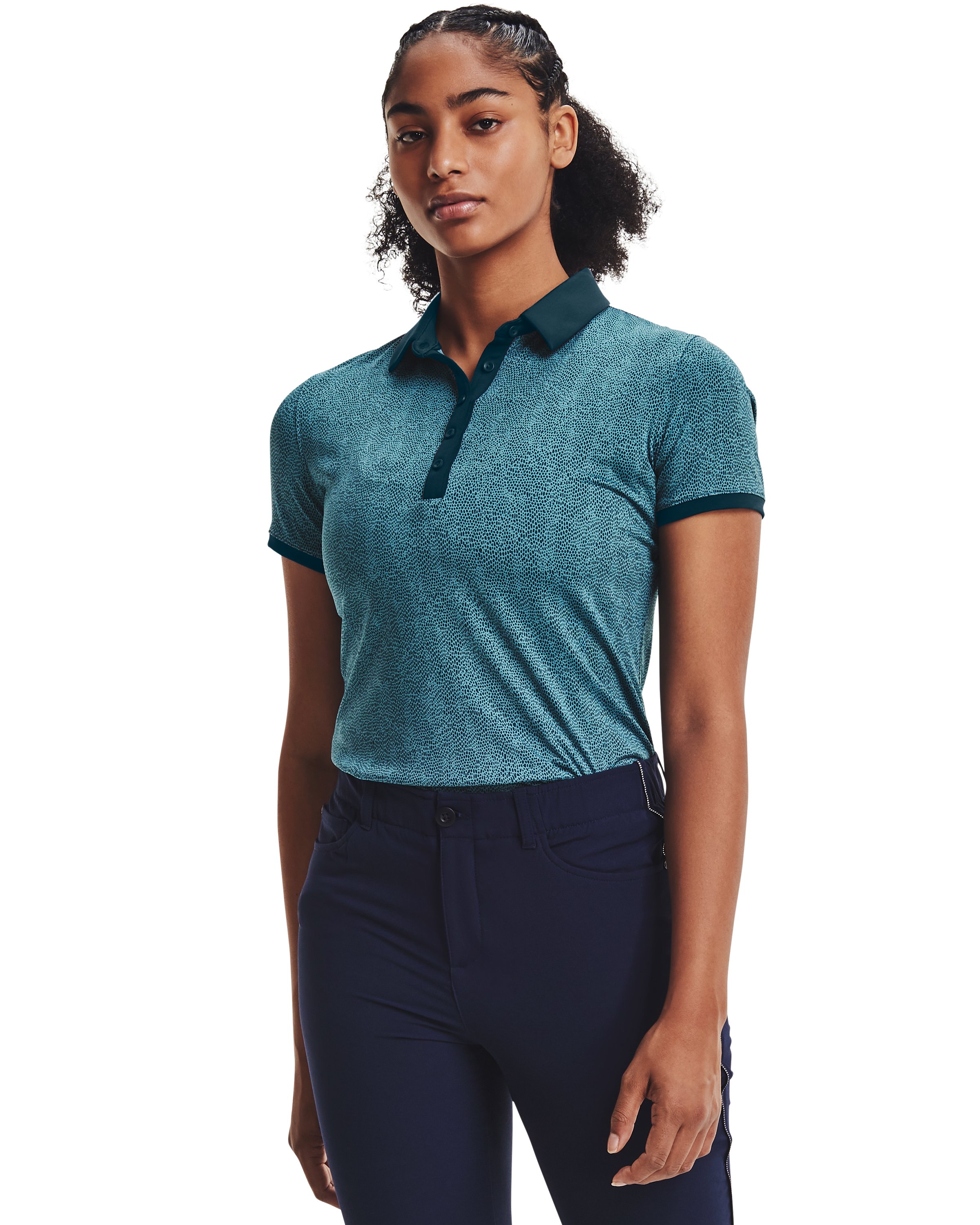 Women's UA Zinger Printed Short Sleeve Polo  2