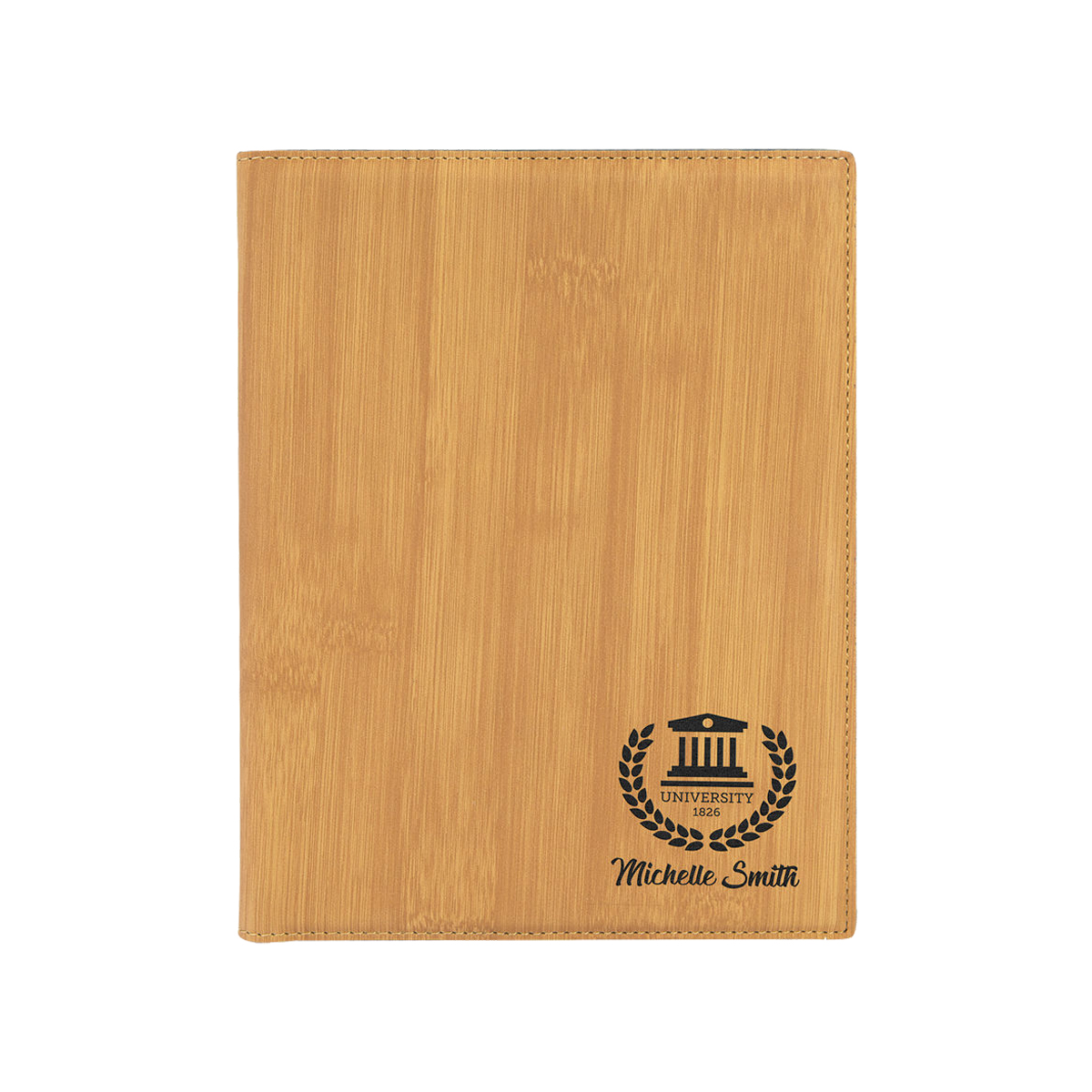 7" x 9" Leatherette Bamboo Portfolio