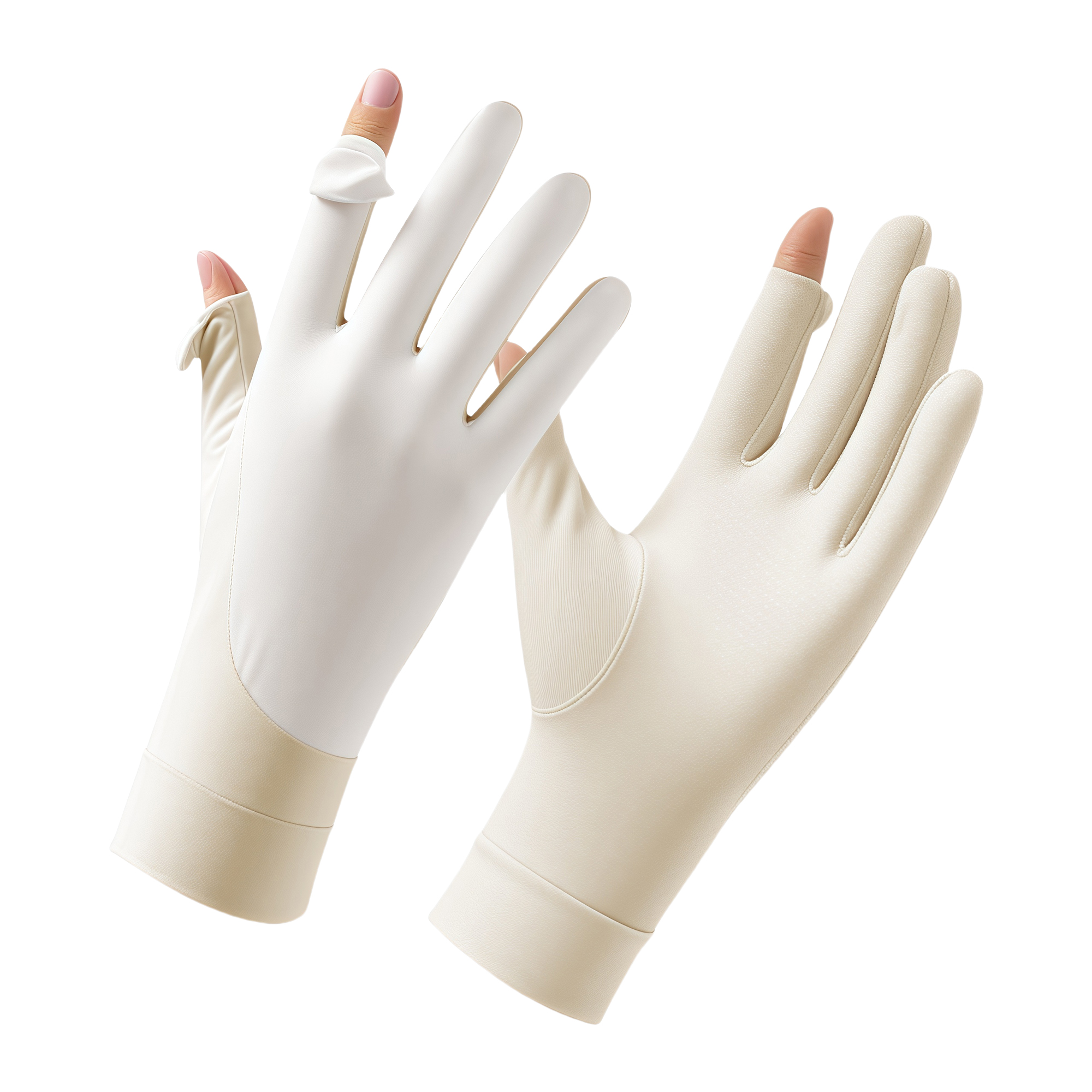 Touchscreen Sun Gloves UV Protection Summer Icy Breathable Short Fashionable Anti-Slip Elastic 2