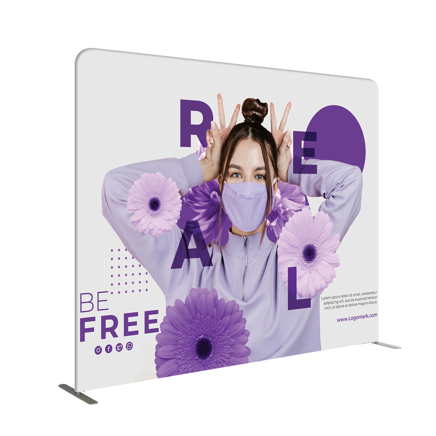 DisplaySplash Tension Fabric Display - 8' W x 7.5' H 8