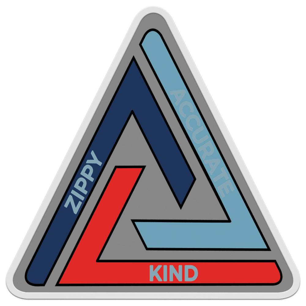 Express Vibraprint 1-1/4" x 1-1/4" Triangle Lapel Pin & Magnet Back 3