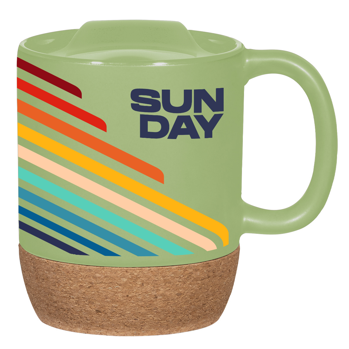14 Oz. Full Color Cork Base Ceramic Mug 8