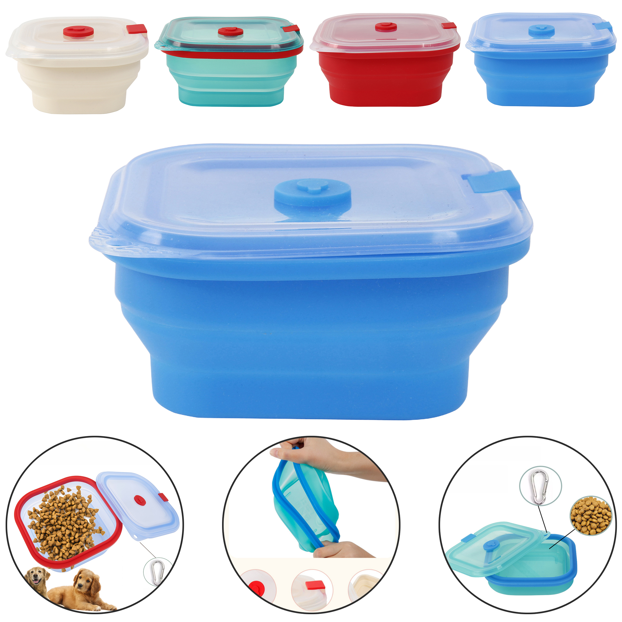 1000ML Foldable Pet Food Storage Container 5