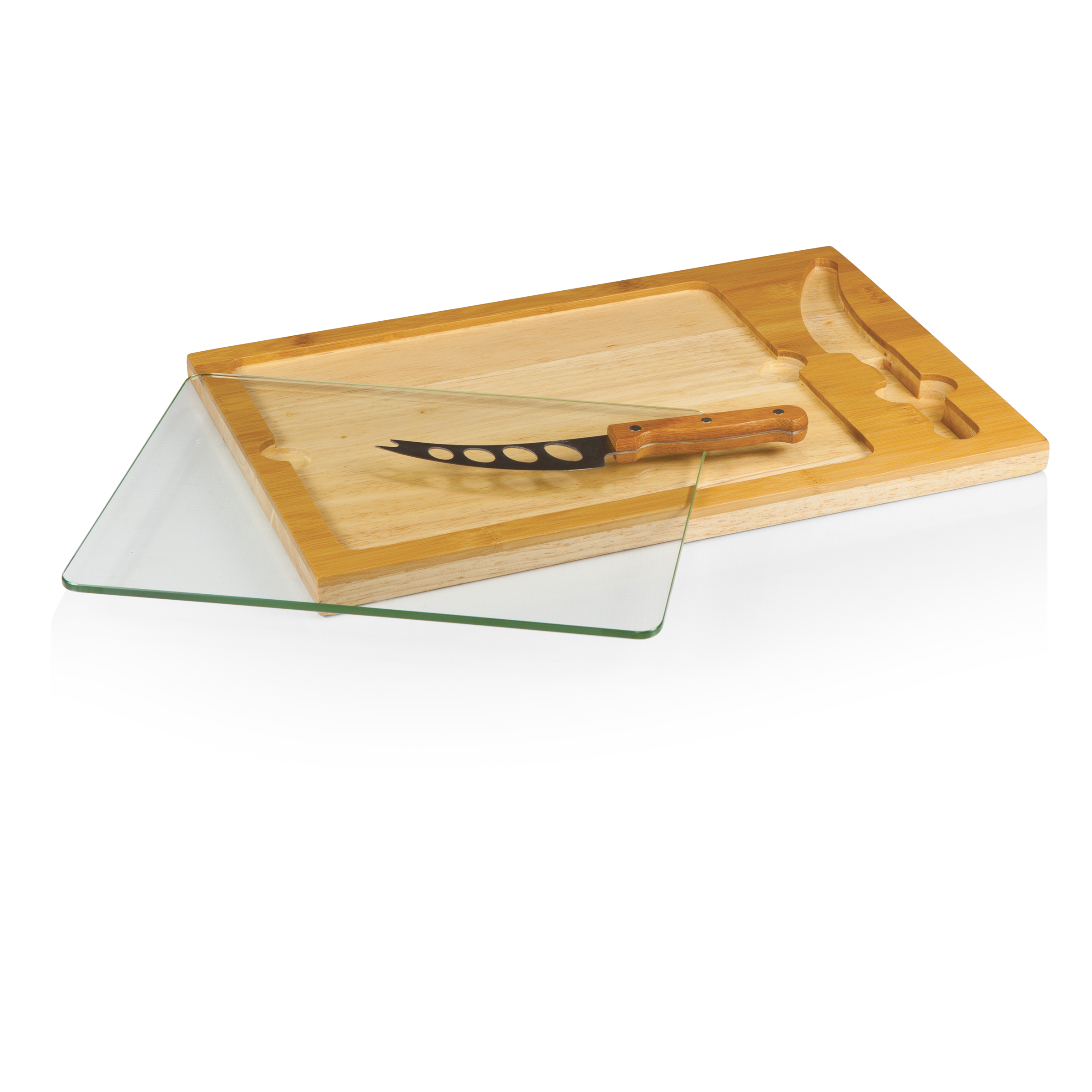 Icon Glass Top Cutting Board & Knife Set 3
