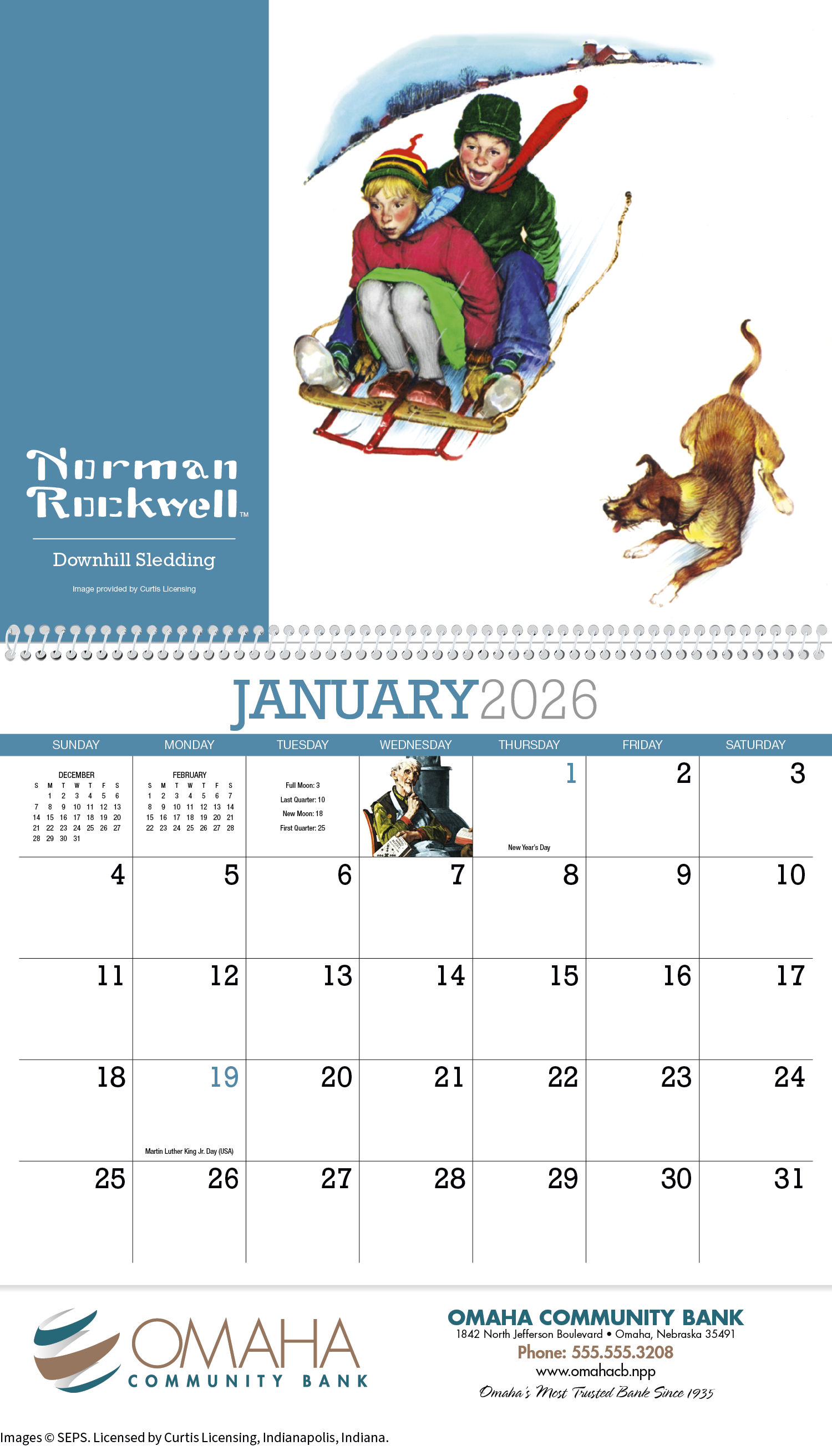 HotLine® Products Norman Rockwell Appointment Calendar - Spiral 27