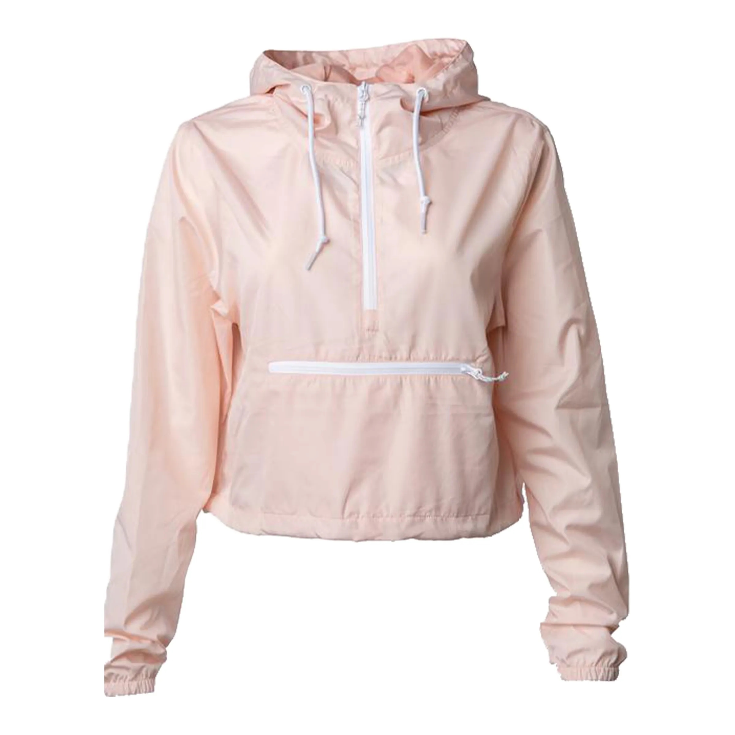 Independent Trading Co. Women's Lightweight Crop Windbreaker 14