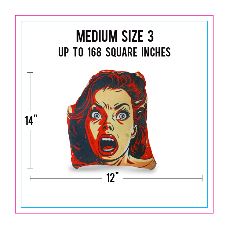 Medium Size 3 Full Color Life-Like Pillow (Up to 168 square inches) 2