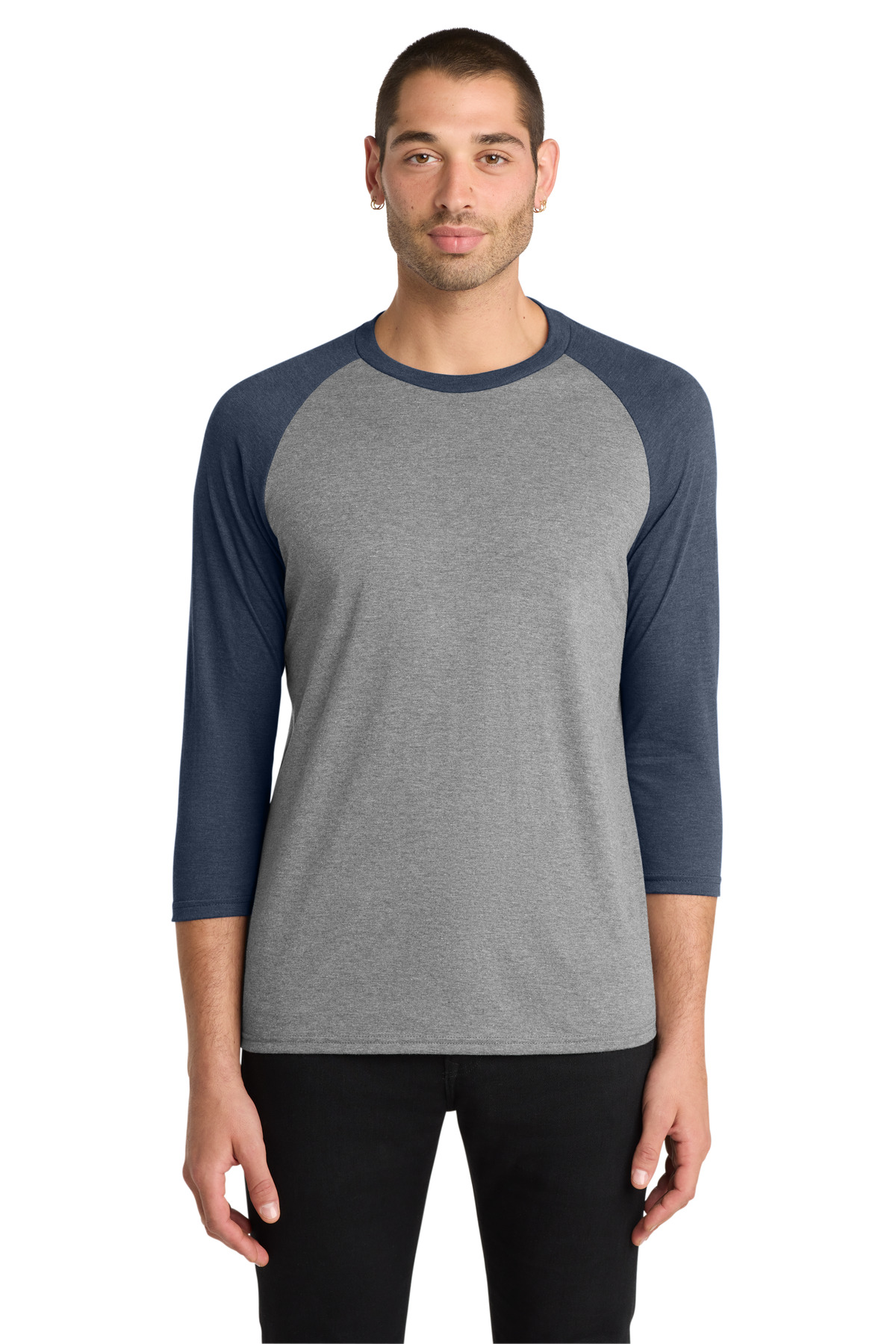 District Perfect Tri 3/4-Sleeve Raglan. DM136 19