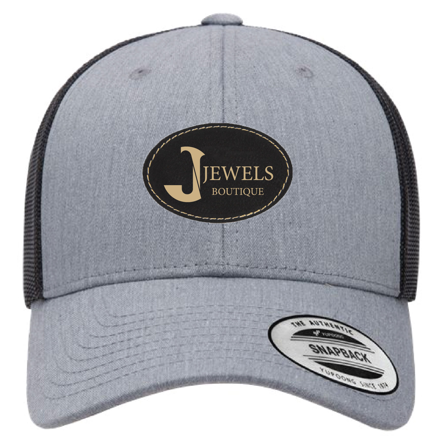 Yupoong 6601 YP Classics Elite Hat with Leatherette Patches or Embroidery 18