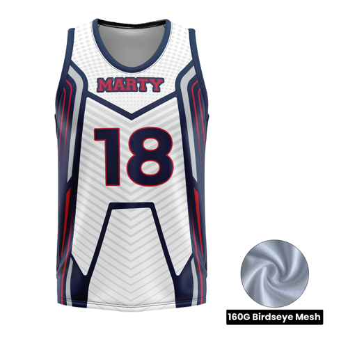 Unisex & Kids' Sublimation Basketball Jersey - 160G Birdseye 10