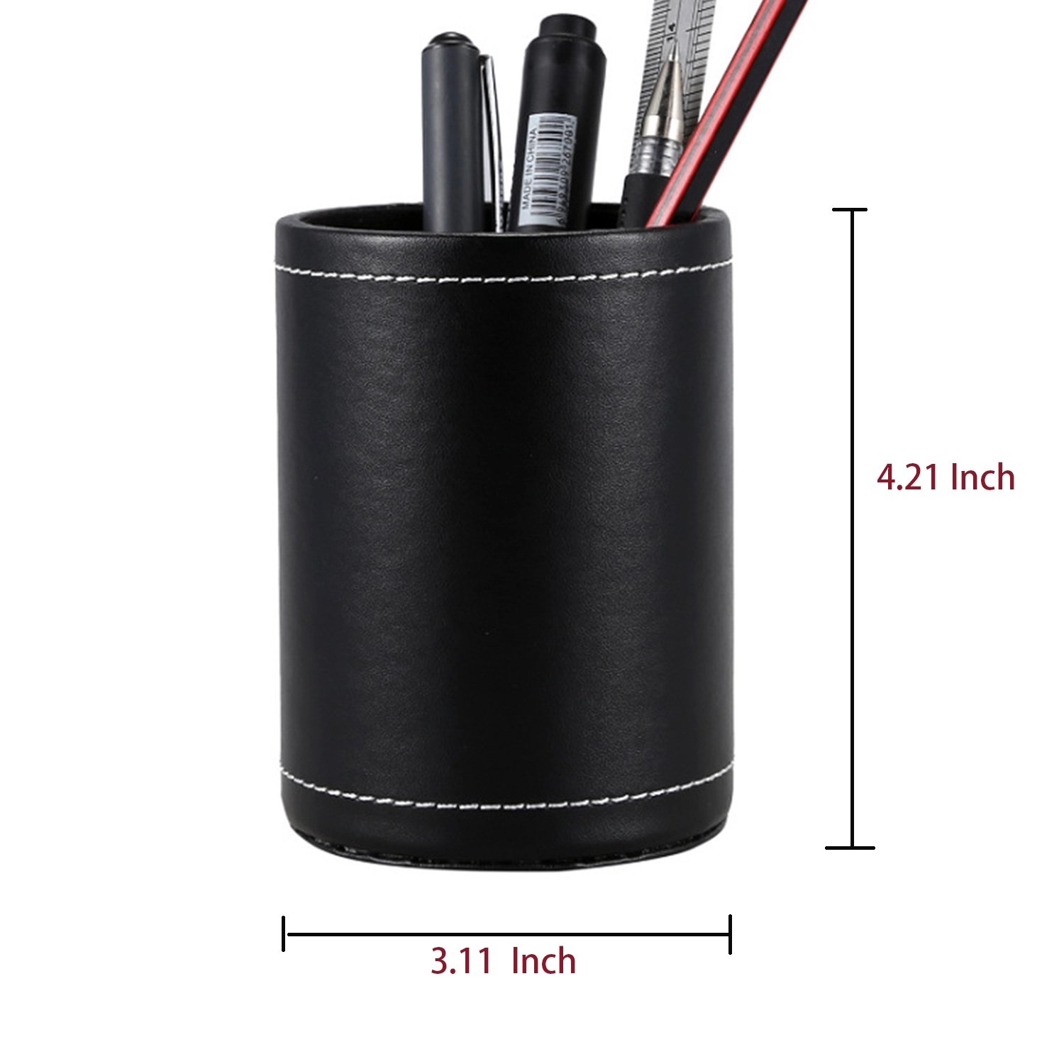 Round Leather Pen Cup 2