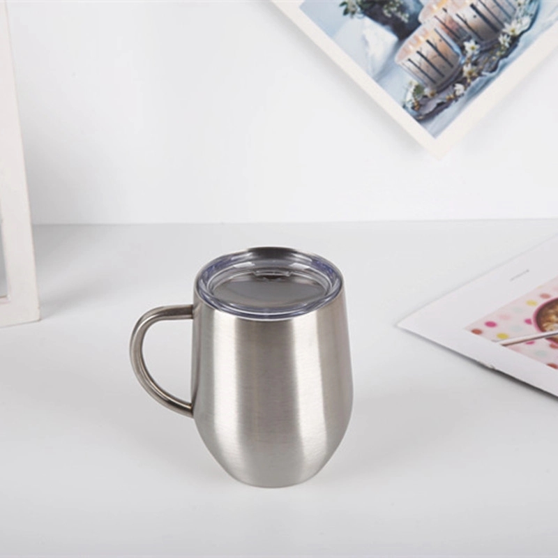 Custom 12 oz Stainless Steel Travel Coffee Mug With Handle 3