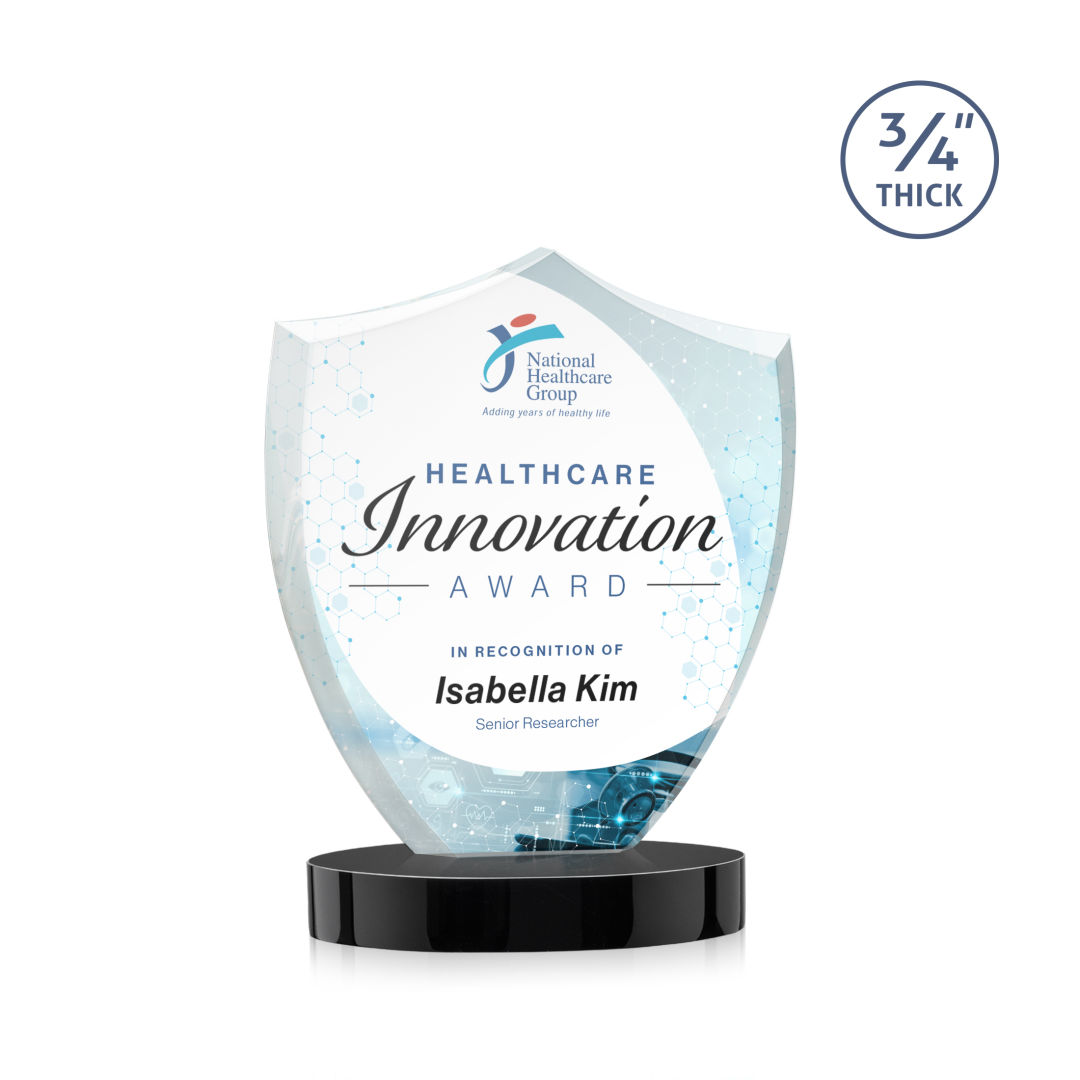 Scudo Shield VividPrint™ Award on Alberton Base - Black 4