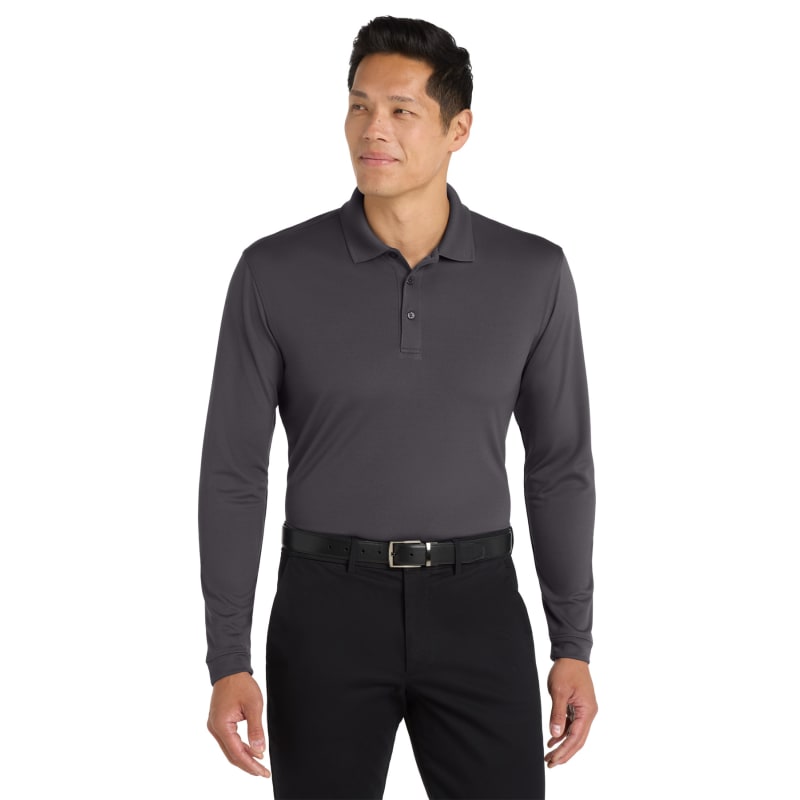 Port Authority Dry Zone UV Micro-Mesh Long Sleeve Polo 5