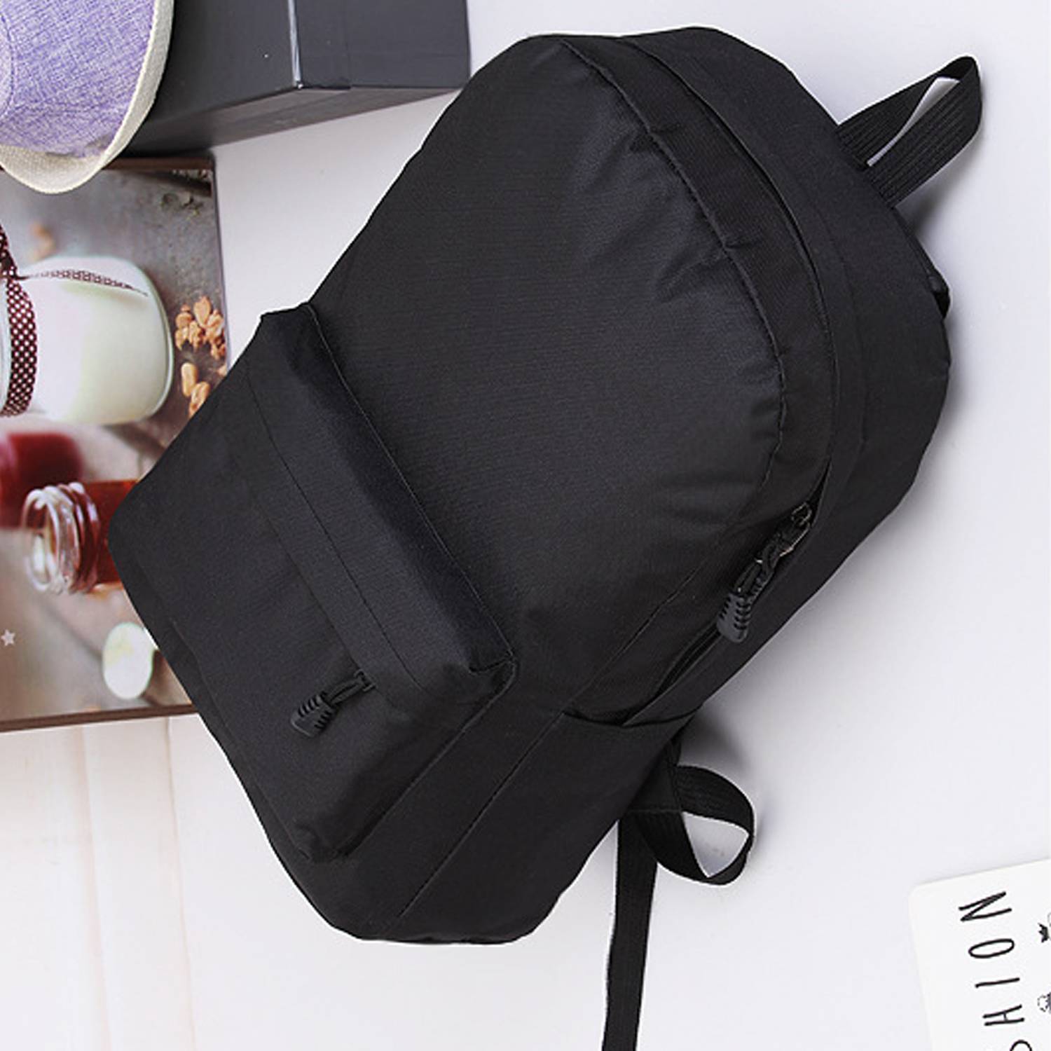 Solid Color Business Boys And Girls Student Backpack 3