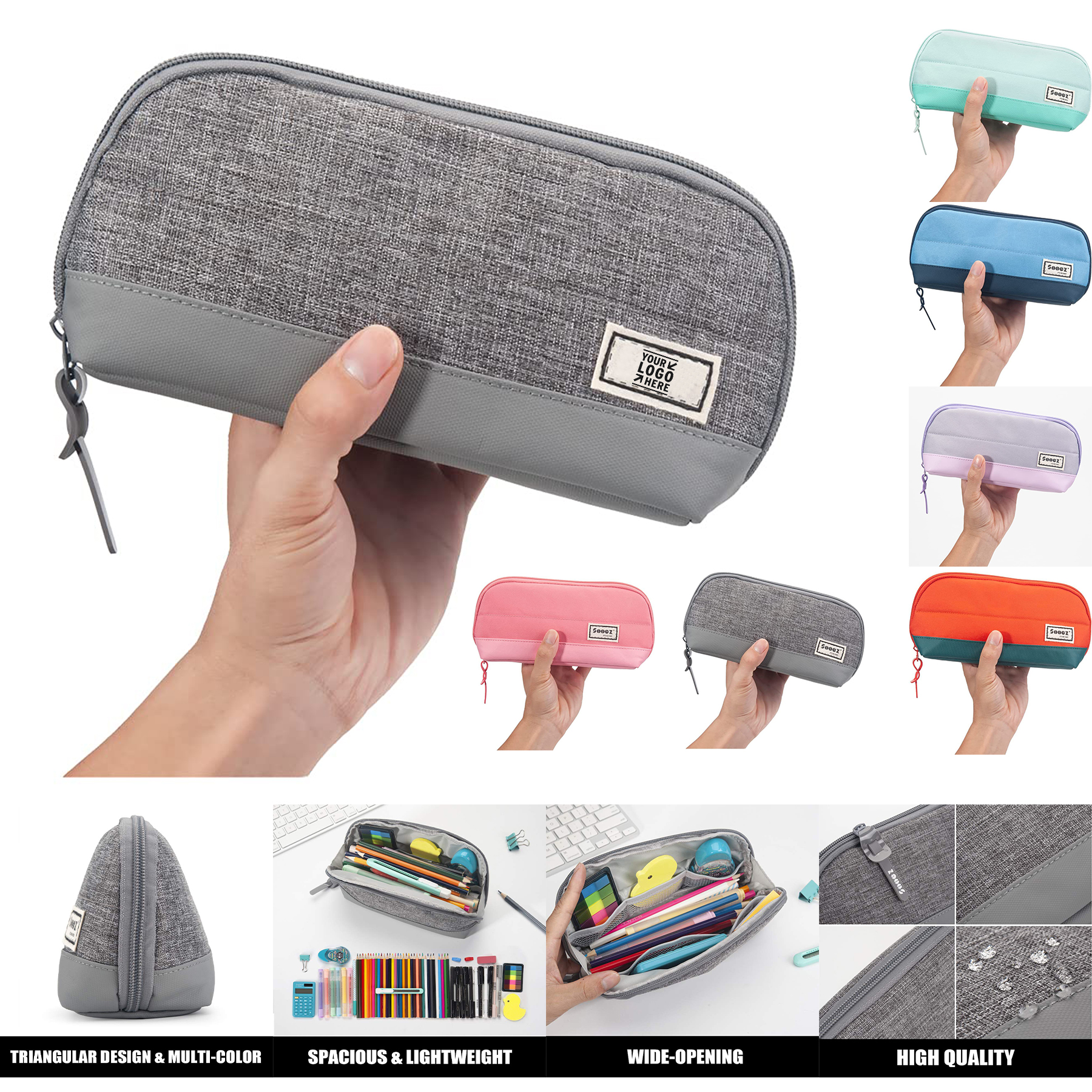 Wide-Opening Pencil Pen Case