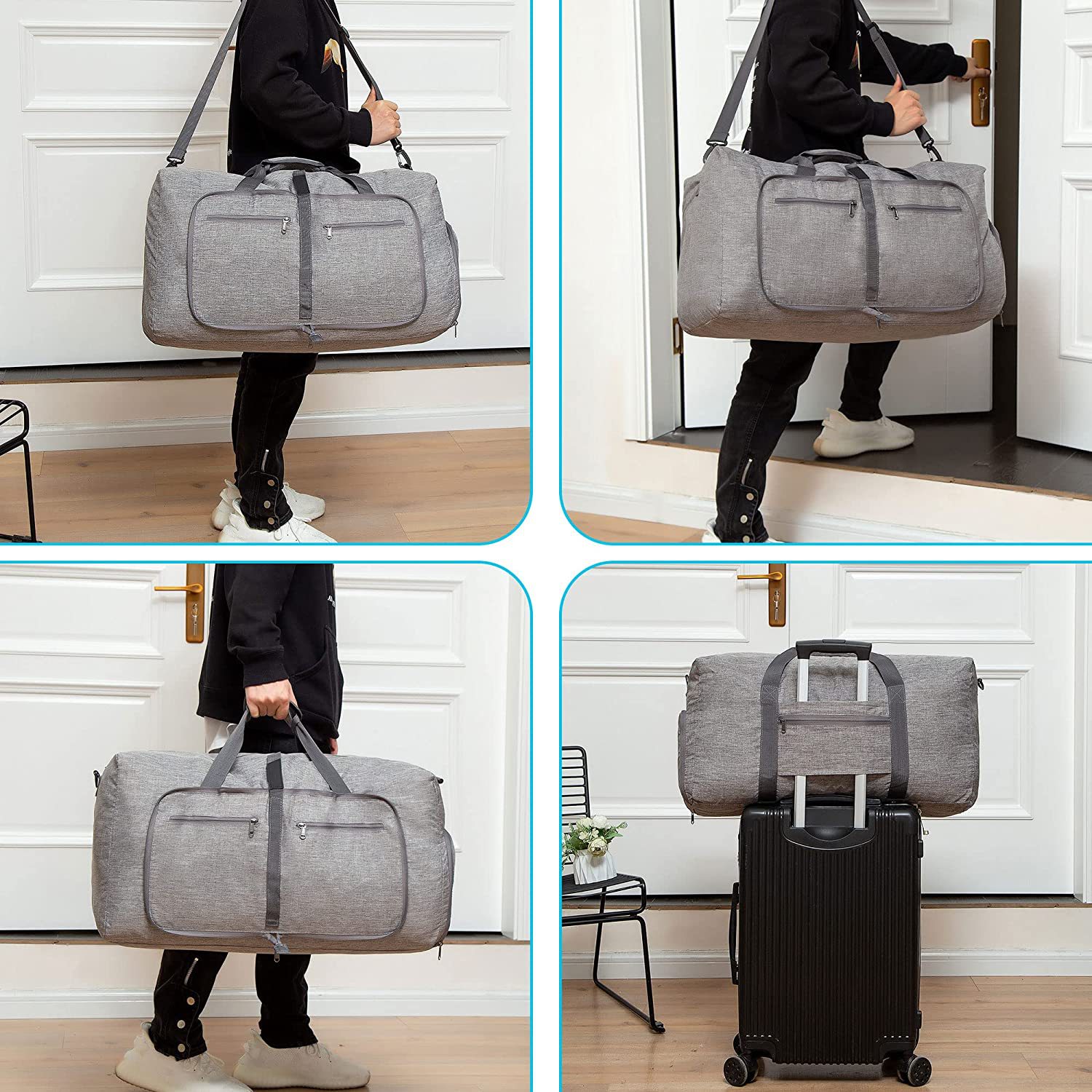 Customized Foldable Duffel Bag Large Size 7