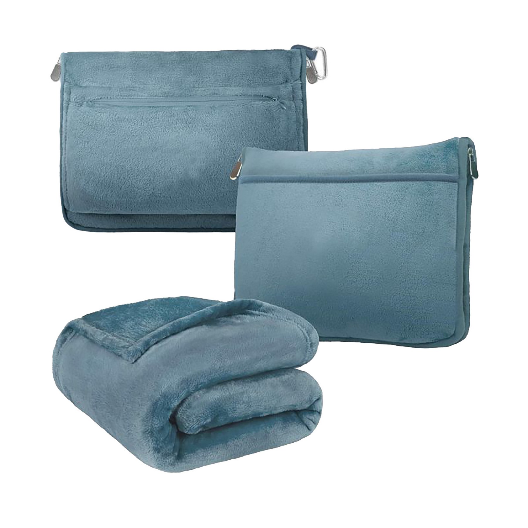 2-in-1 Flannel Travel Blanket 2