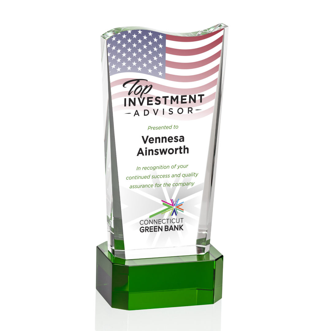 Violetta VividPrint™ Award on Base - Green 4