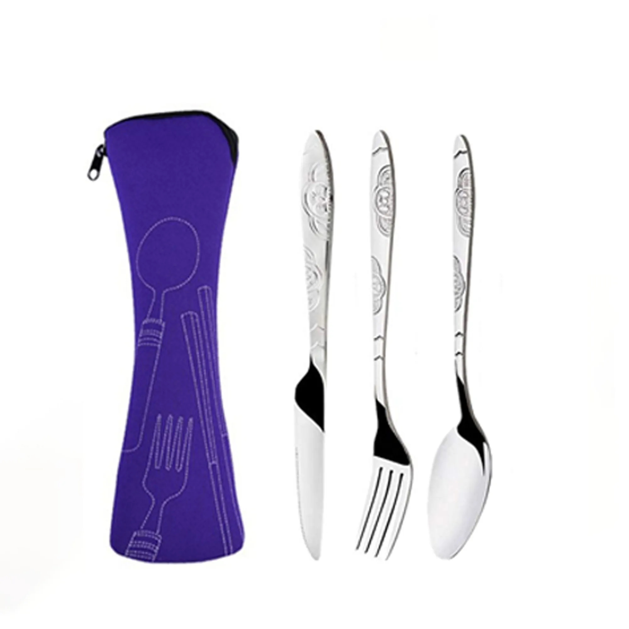 Travel Cutlery Reusable Silverware Set 6