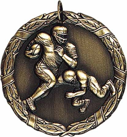 Football XR200 Series Medal, 2" 2