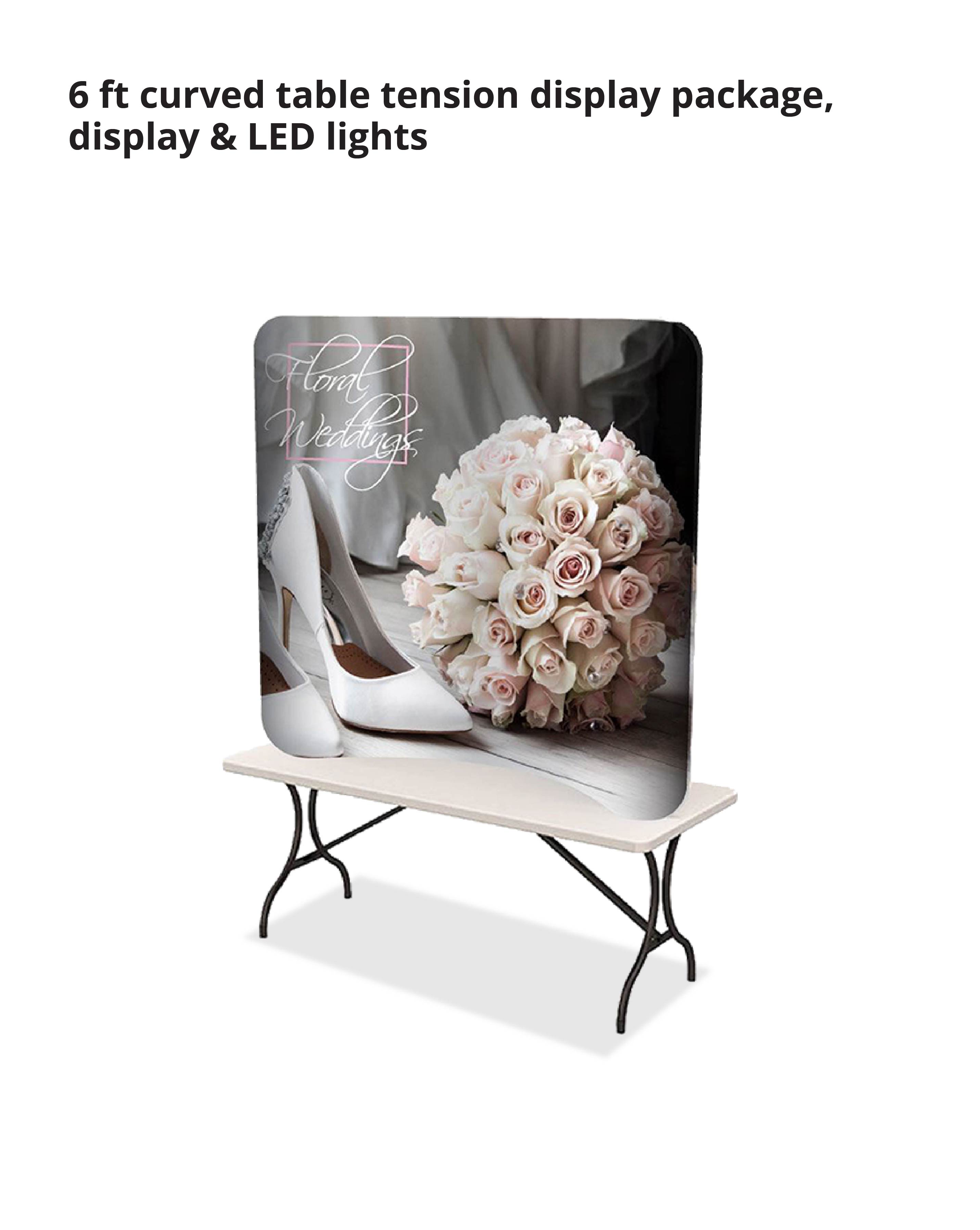 Table Top Tension Fabric Display Curved (6ft x 5ft) 3
