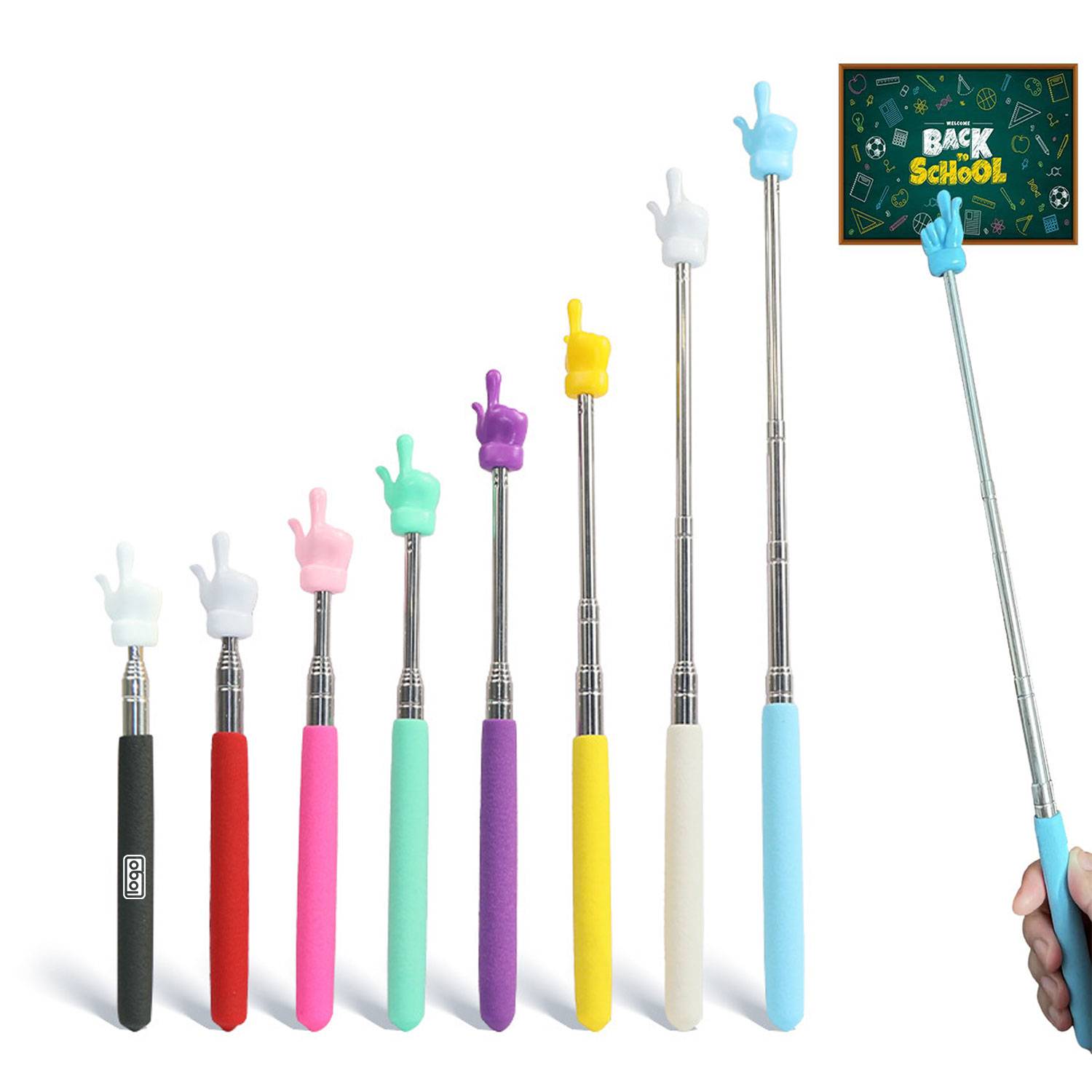 Telescopic Stainless Steel Finger Pointer Stick 8