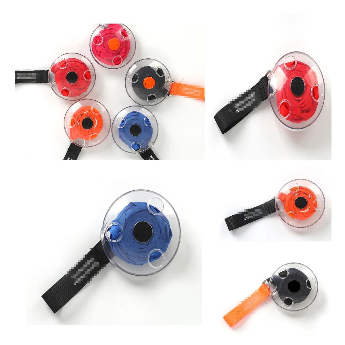 4Pcs Mini Reusable Foldable Roll Up Disc Box Shopping Bag 2