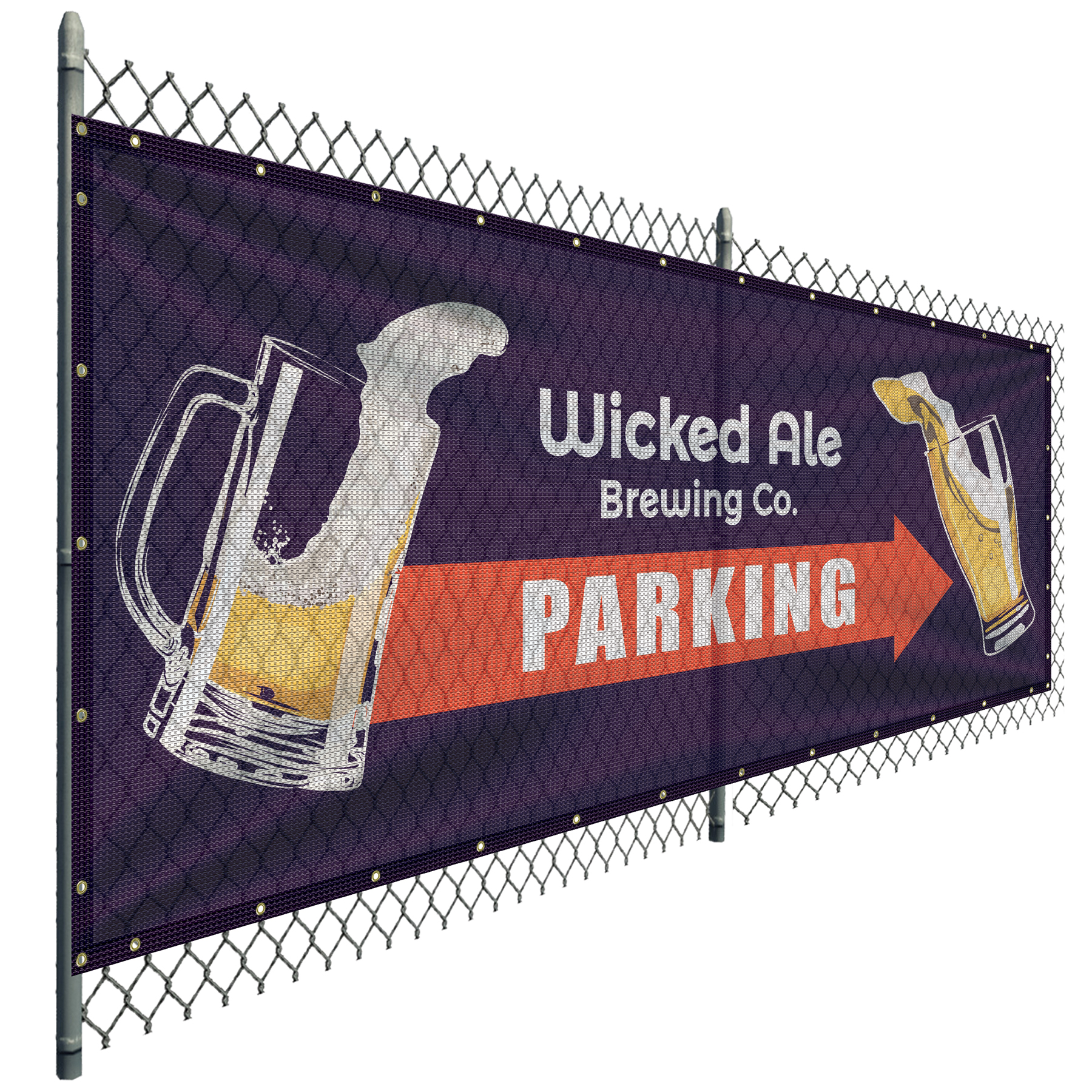 5' x 12' Premium Polyester Mesh Banner 5